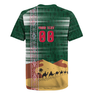 Personalized Algeria Champions Football 2026 Rugby Jersey Fennec Fox Victory Mascot - Traditional Berber Pattern