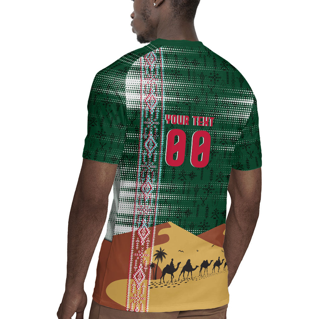 Personalized Algeria Champions Football 2026 Rugby Jersey Fennec Fox Victory Mascot - Traditional Berber Pattern