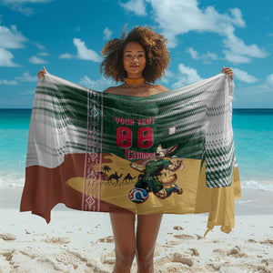 Personalized Algeria Champions Football 2026 Sarong Fennec Fox Victory Mascot - Traditional Berber Pattern