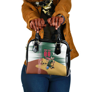 Personalized Algeria Champions Football 2026 Shoulder Handbag Fennec Fox Victory Mascot - Traditional Berber Pattern