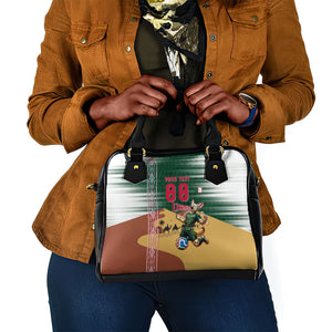 Personalized Algeria Champions Football 2026 Shoulder Handbag Fennec Fox Victory Mascot - Traditional Berber Pattern