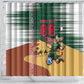 Personalized Algeria Champions Football 2026 Shower Curtain Fennec Fox Victory Mascot - Traditional Berber Pattern