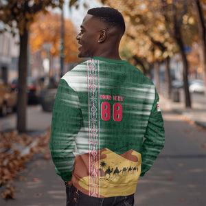 Personalized Algeria Champions Football 2026 Sweatshirt Fennec Fox Victory Mascot - Traditional Berber Pattern