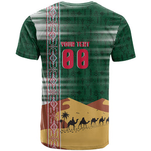 Personalized Algeria Champions Football 2026 T shirt Fennec Fox Victory Mascot - Traditional Berber Pattern