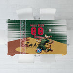 Personalized Algeria Champions Football 2026 Tablecloth Fennec Fox Victory Mascot - Traditional Berber Pattern