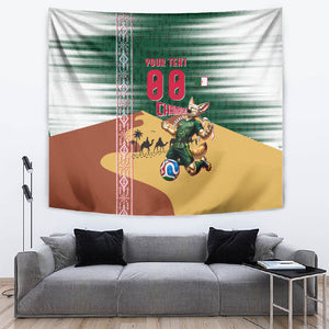 Personalized Algeria Champions Football 2026 Tapestry Fennec Fox Victory Mascot - Traditional Berber Pattern