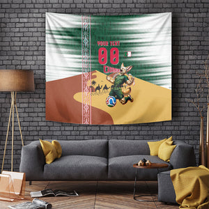 Personalized Algeria Champions Football 2026 Tapestry Fennec Fox Victory Mascot - Traditional Berber Pattern