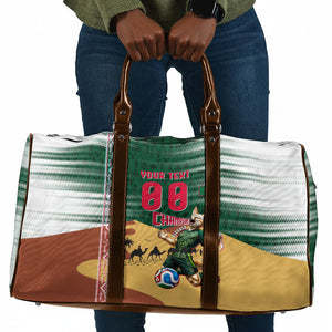 Personalized Algeria Champions Football 2026 Travel Bag Fennec Fox Victory Mascot - Traditional Berber Pattern