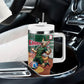 Personalized Algeria Champions Football 2026 Tumbler With Handle Fennec Fox Victory Mascot - Traditional Berber Pattern