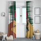 Personalized Algeria Champions Football 2026 Window Curtain Fennec Fox Victory Mascot - Traditional Berber Pattern