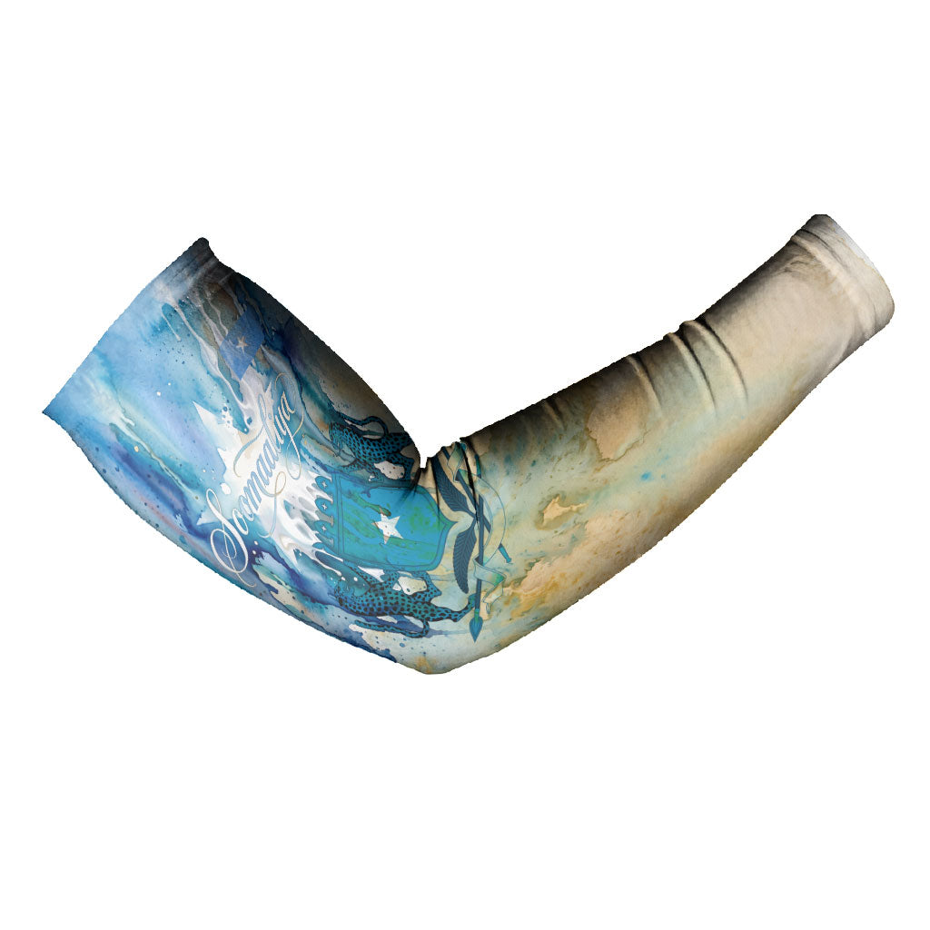 Somalia Liberation Unity Arm Sleeves Soomaaliya Script Peace Dove Watercolor