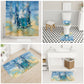 Somalia Liberation Unity Bathroom Set Soomaaliya Script Peace Dove Watercolor