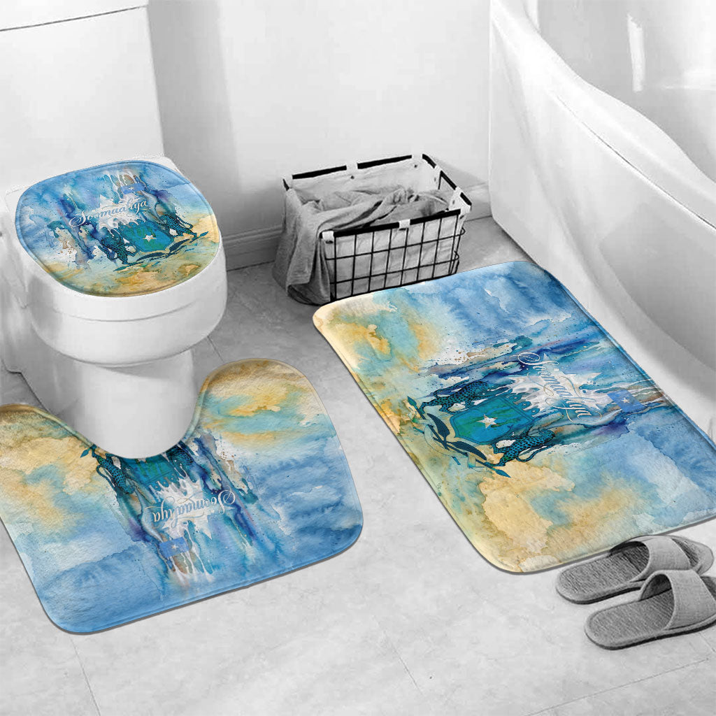 Somalia Liberation Unity Bathroom Set Soomaaliya Script Peace Dove Watercolor