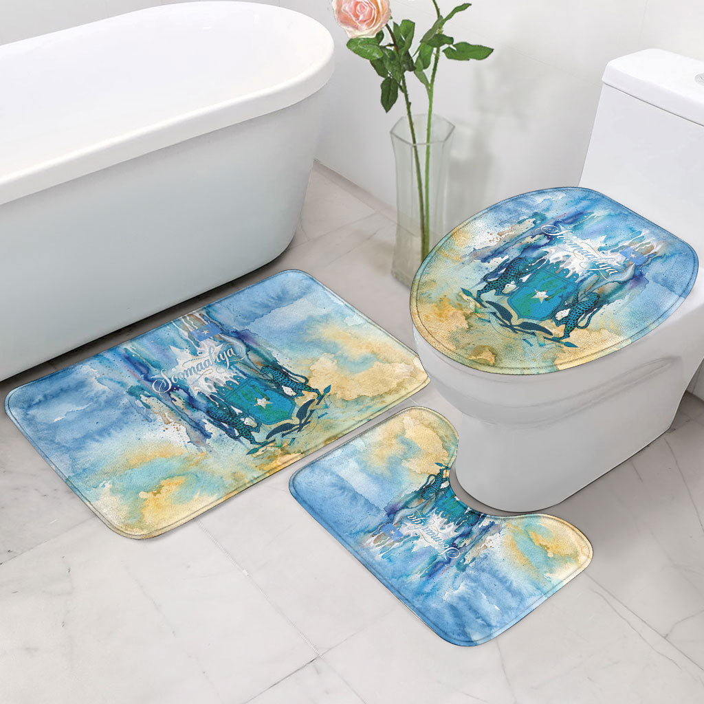 Somalia Liberation Unity Bathroom Set Soomaaliya Script Peace Dove Watercolor