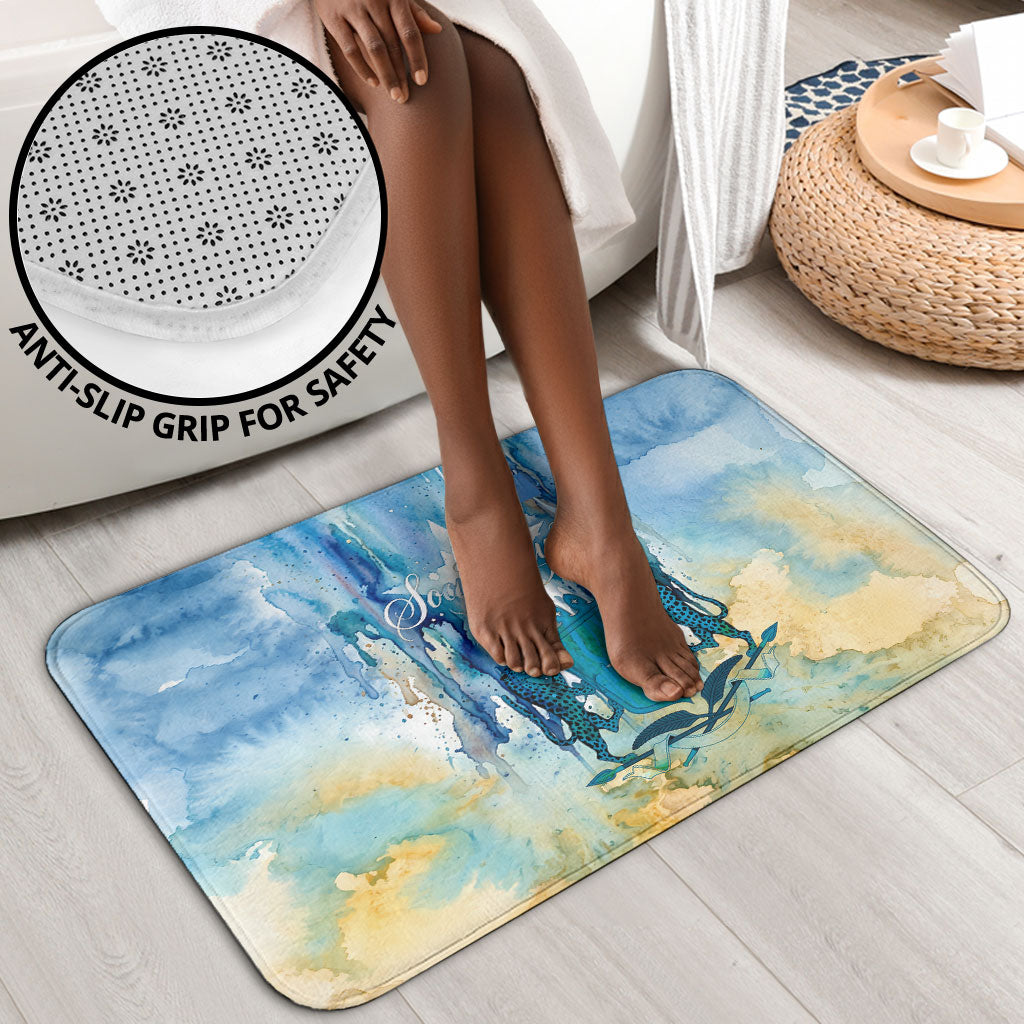 Somalia Liberation Unity Bathroom Set Soomaaliya Script Peace Dove Watercolor