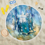 Somalia Liberation Unity Beach Blanket Soomaaliya Script Peace Dove Watercolor