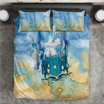 Somalia Liberation Unity Bedding Set Soomaaliya Script Peace Dove Watercolor