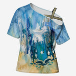Somalia Liberation Unity Cross Shoulder Shirt Soomaaliya Script Peace Dove Watercolor