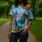 Somalia Liberation Unity Cross Shoulder Shirt Soomaaliya Script Peace Dove Watercolor