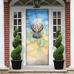 Somalia Liberation Unity Door Cover Soomaaliya Script Peace Dove Watercolor