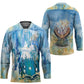 Somalia Liberation Unity Hockey Jersey Soomaaliya Script Peace Dove Watercolor