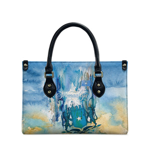 Somalia Liberation Unity Leather Bag Soomaaliya Script Peace Dove Watercolor