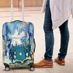 Somalia Liberation Unity Luggage Cover Soomaaliya Script Peace Dove Watercolor