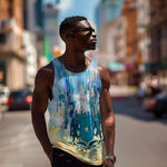 Somalia Liberation Unity Men Tank Top Soomaaliya Script Peace Dove Watercolor