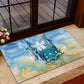 Somalia Liberation Unity Rubber Doormat Soomaaliya Script Peace Dove Watercolor