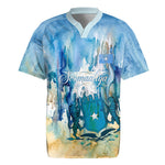Somalia Liberation Unity Rugby Jersey Soomaaliya Script Peace Dove Watercolor