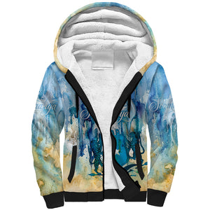 Somalia Liberation Unity Sherpa Hoodie Soomaaliya Script Peace Dove Watercolor
