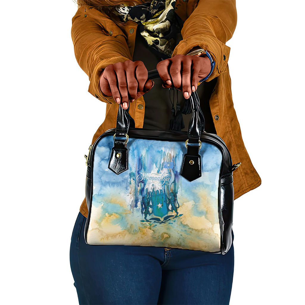 Somalia Liberation Unity Shoulder Handbag Soomaaliya Script Peace Dove Watercolor