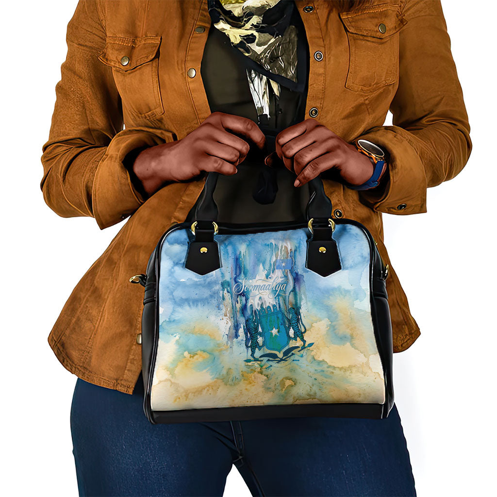 Somalia Liberation Unity Shoulder Handbag Soomaaliya Script Peace Dove Watercolor