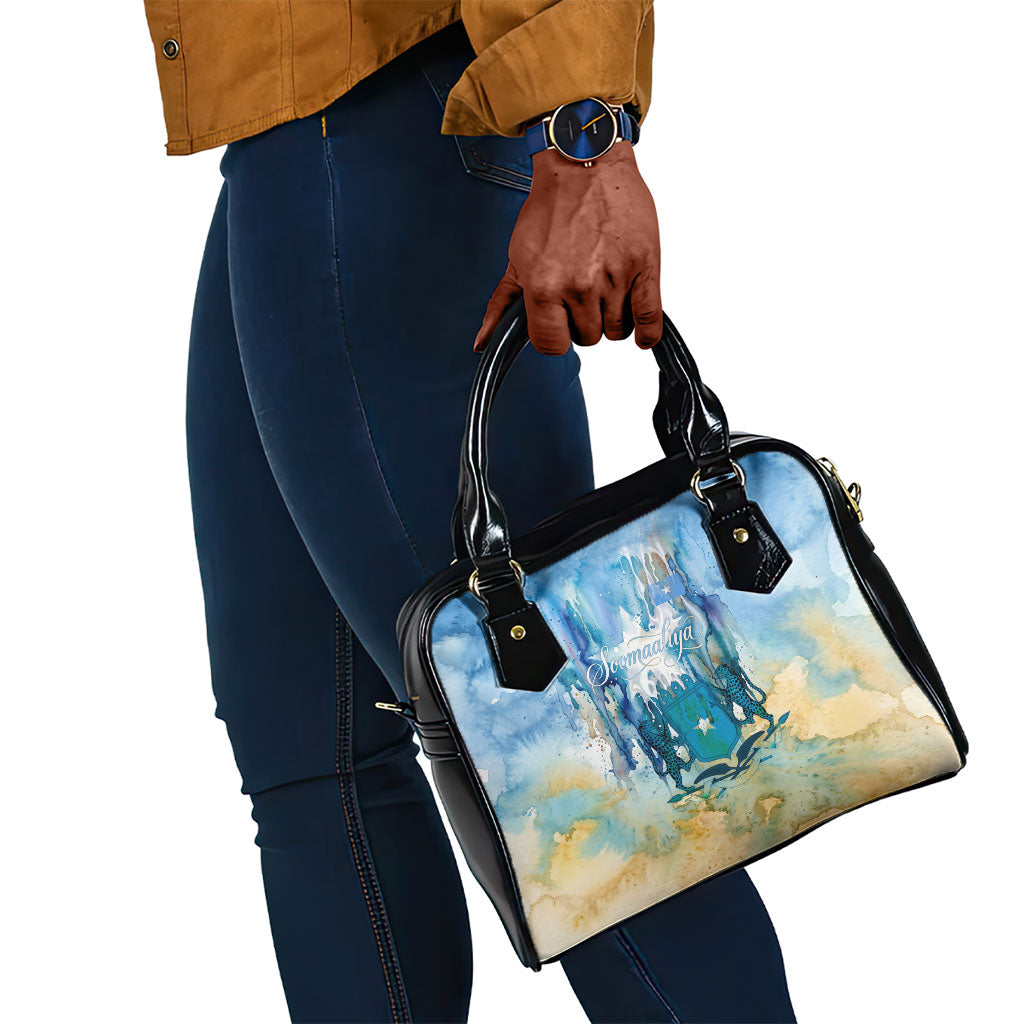 Somalia Liberation Unity Shoulder Handbag Soomaaliya Script Peace Dove Watercolor