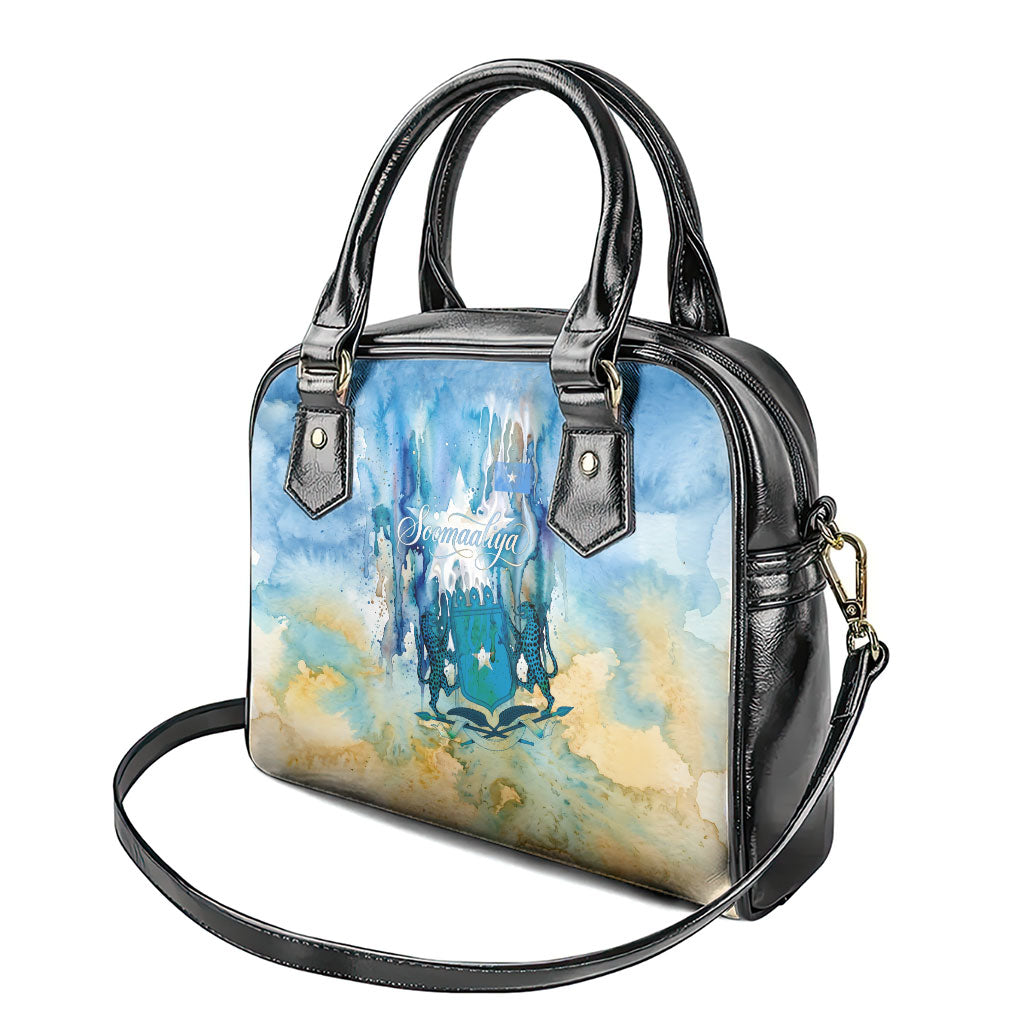 Somalia Liberation Unity Shoulder Handbag Soomaaliya Script Peace Dove Watercolor
