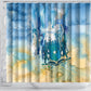 Somalia Liberation Unity Shower Curtain Soomaaliya Script Peace Dove Watercolor