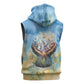 Somalia Liberation Unity Sleeveless Hoodie Soomaaliya Script Peace Dove Watercolor