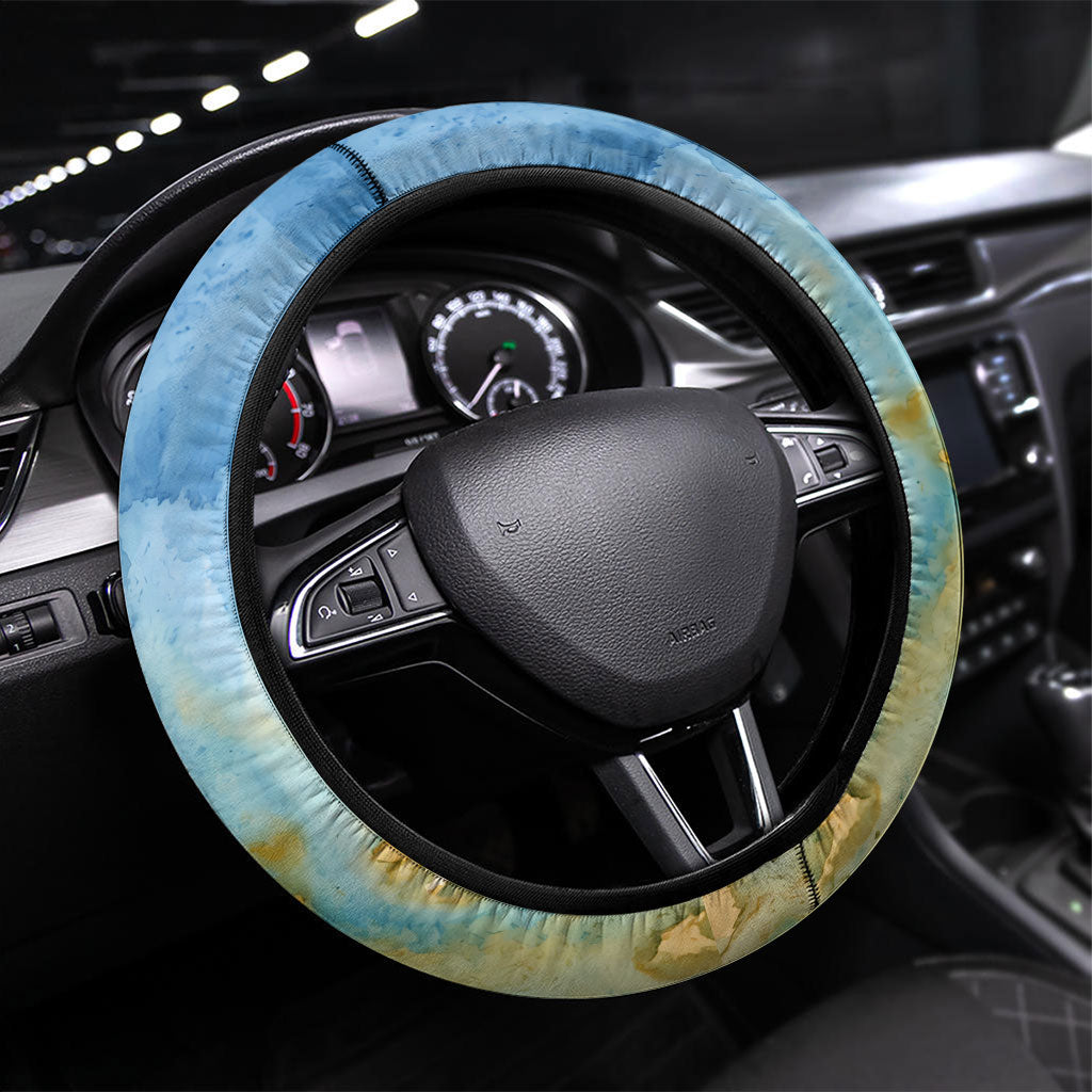 Somalia Liberation Unity Steering Wheel Cover Soomaaliya Script Peace Dove Watercolor