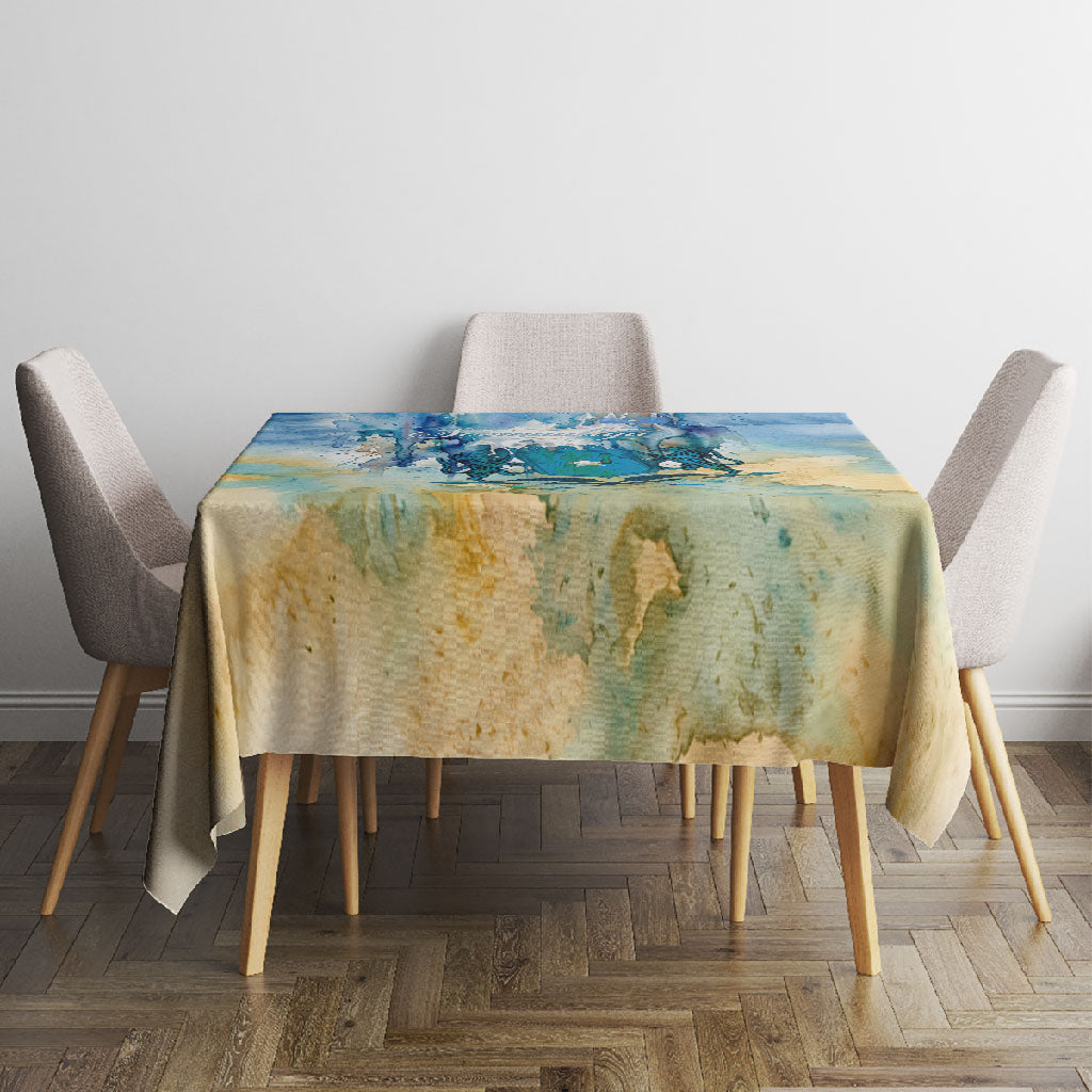 Somalia Liberation Unity Tablecloth Soomaaliya Script Peace Dove Watercolor