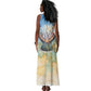 Somalia Liberation Unity Tank Maxi Dress Soomaaliya Script Peace Dove Watercolor