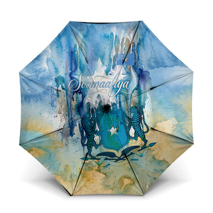 Somalia Liberation Unity Umbrella Soomaaliya Script Peace Dove Watercolor