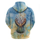 Somalia Liberation Unity Zip Hoodie Soomaaliya Script Peace Dove Watercolor