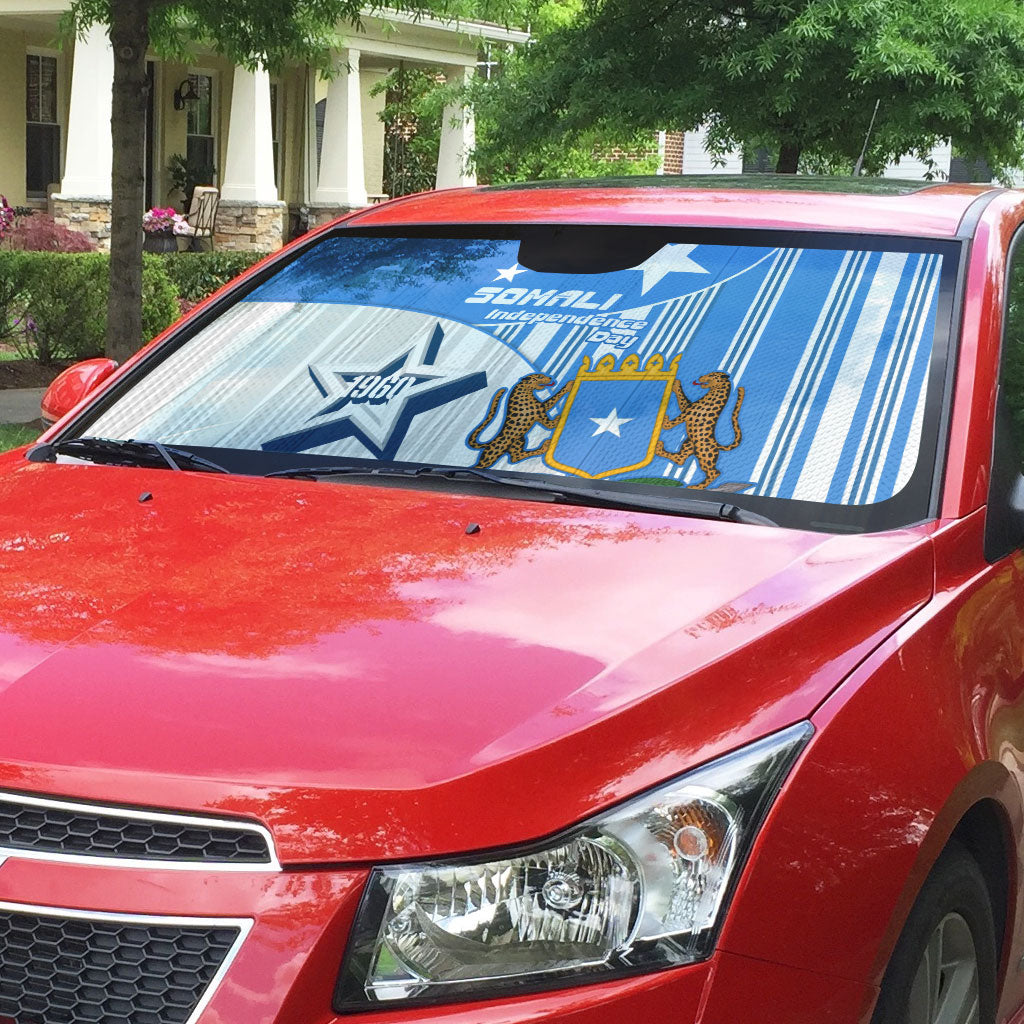 Somalia Independence Day 1960 Auto Sun Shade Somali Coat Of Arms Star - Land Of The Brave