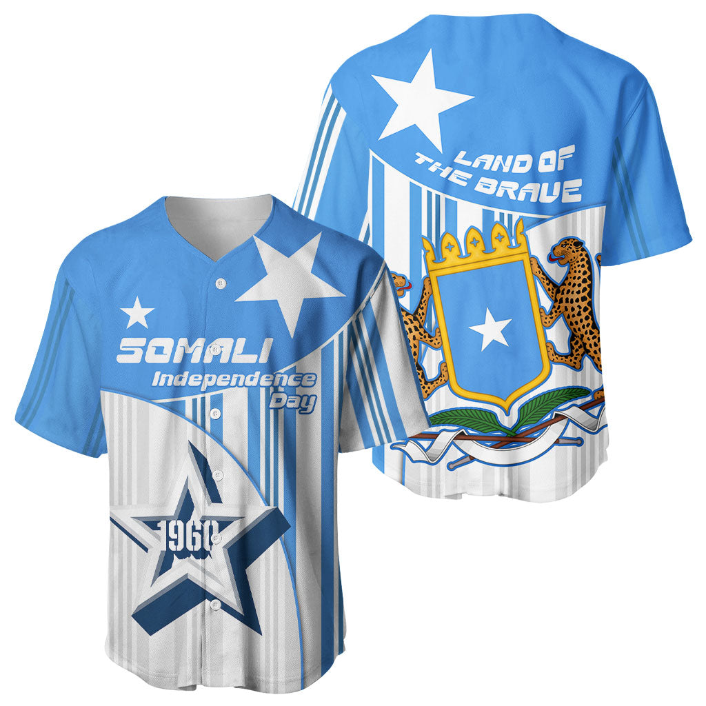 Somalia Independence Day 1960 Baseball Jersey Somali Coat Of Arms Star - Land Of The Brave