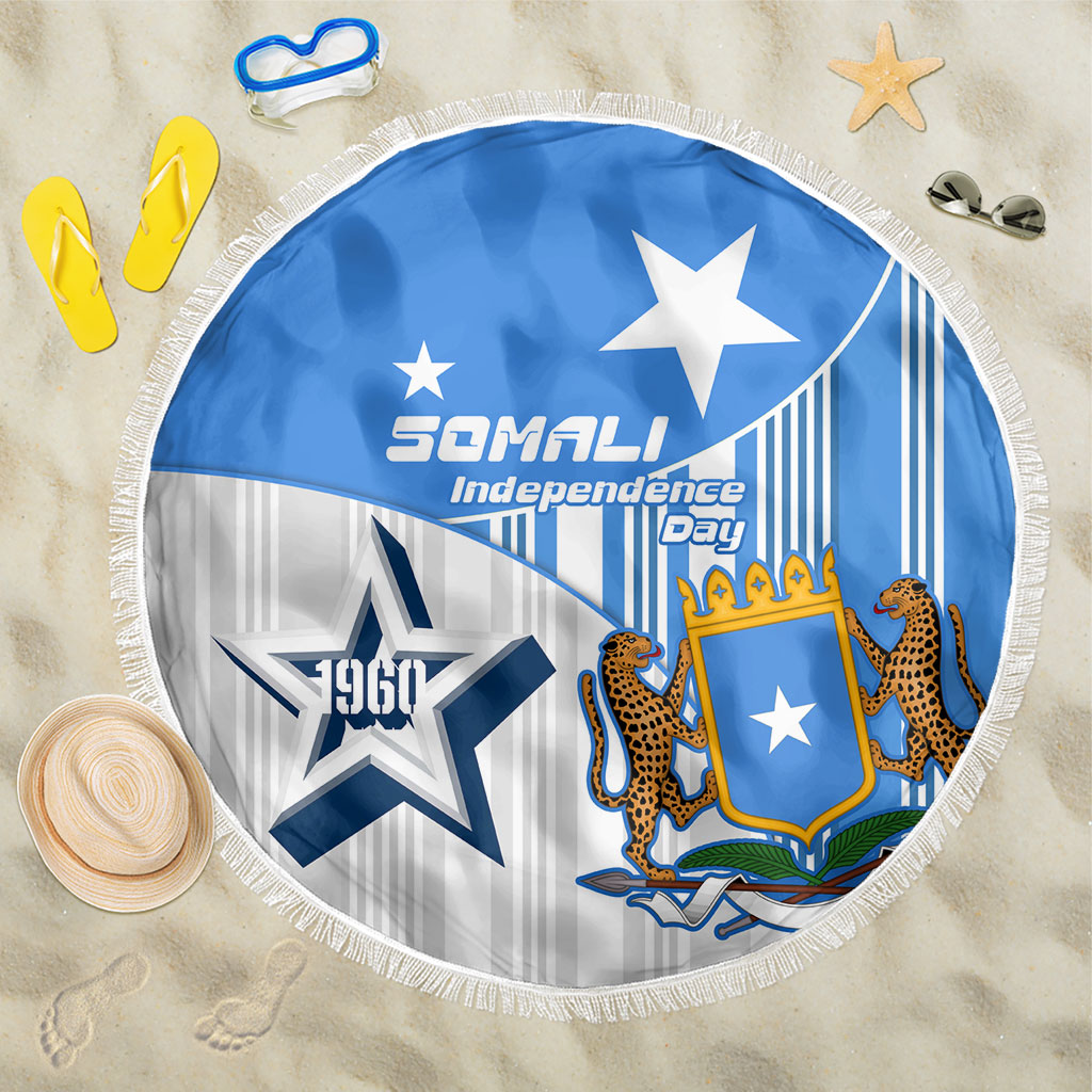 Somalia Independence Day 1960 Beach Blanket Somali Coat Of Arms Star - Land Of The Brave