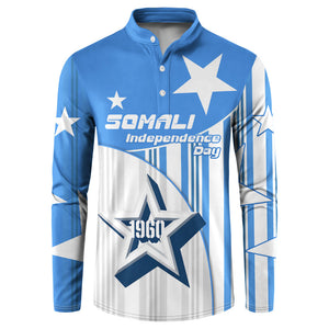 Somalia Independence Day 1960 Button Sweatshirt Somali Coat Of Arms Star - Land Of The Brave
