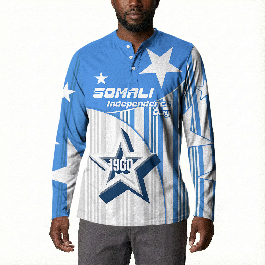 Somalia Independence Day 1960 Button Sweatshirt Somali Coat Of Arms Star - Land Of The Brave