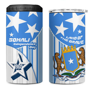 Somalia Independence Day 1960 4 in 1 Can Cooler Tumbler Somali Coat Of Arms Star - Land Of The Brave