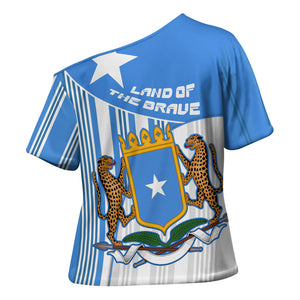 Somalia Independence Day 1960 Cross Shoulder Shirt Somali Coat Of Arms Star - Land Of The Brave