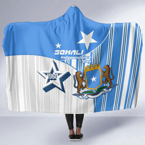Somalia Independence Day 1960 Hooded Blanket Somali Coat Of Arms Star - Land Of The Brave